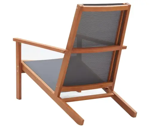 Dārza Atpūtas Krēsls, Pelēks, Eikalipta Masīvkoks Un Tekstilēns  Vidaxl