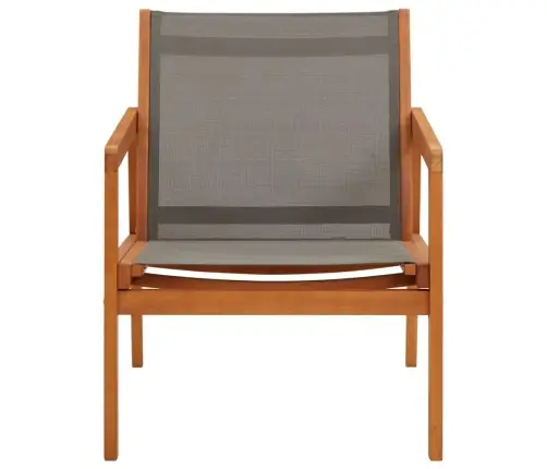 Dārza Atpūtas Krēsls, Pelēks, Eikalipta Masīvkoks Un Tekstilēns Vidaxl