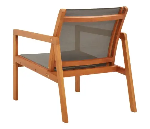 Dārza Atpūtas Krēsls, Pelēks, Eikalipta Masīvkoks Un Tekstilēns Vidaxl