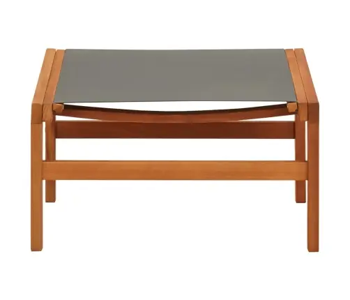 Dārza Krēsls Ar Kāju Balstu, Pelēks, Eikalipta Masīvkoks  Vidaxl