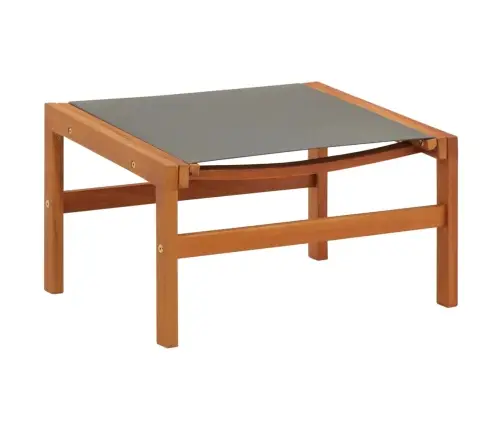 Dārza Krēsls Ar Kāju Balstu, Pelēks, Eikalipta Masīvkoks  Vidaxl