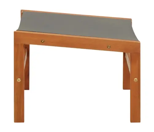 Dārza Krēsls Ar Kāju Balstu, Pelēks, Eikalipta Masīvkoks  Vidaxl