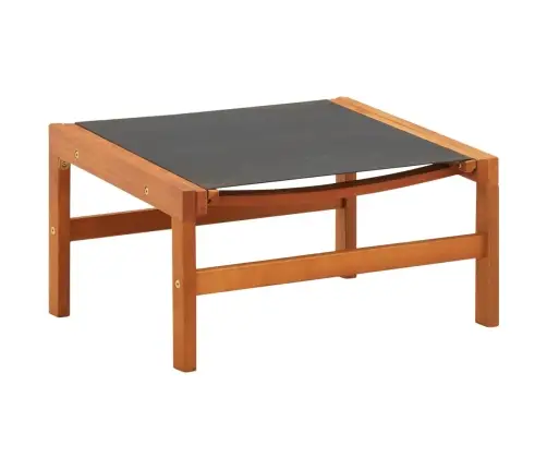 Dārza Krēsls Ar Kāju Balstu, Eikalipta Masīvkoks Un Tekstilēns Vidaxl