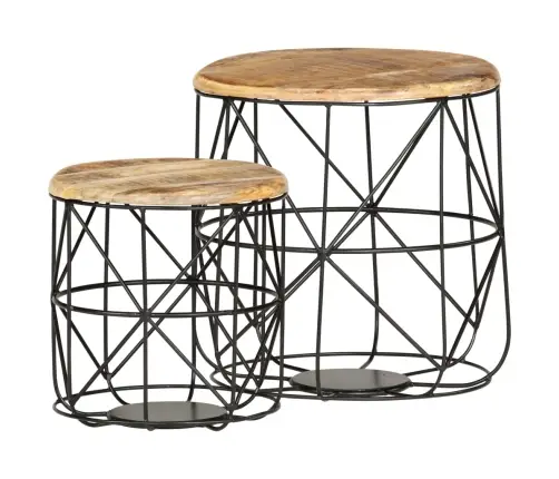 Kafijas Galdiņi, 2 Gab., Mango Masīvkoks Vidaxl Kafijas Galdiņi, 2 Gab., Mango Masīvkoks Vidaxl