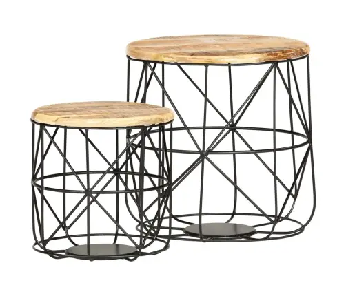 Kafijas Galdiņi, 2 Gab., Mango Masīvkoks Vidaxl Kafijas Galdiņi, 2 Gab., Mango Masīvkoks Vidaxl