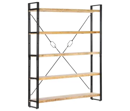 Grāmatu Skapis, 5 Plaukti, 140X30X180 Cm, Mango Masīvkoks Vidaxl