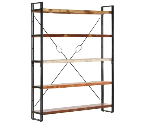 Grāmatu Skapis, 5 Plaukti, 140X30X180 Cm, Pārstrādāts Masīvkoks Vidaxl