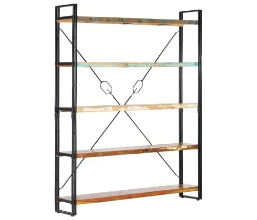 Grāmatu Skapis, 5 Plaukti, 140X30X180 Cm, Pārstrādāts Masīvkoks Vidaxl