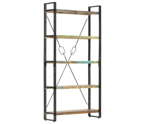 5 Riiuliga Raamaturiiul, 90 X 30 X 180 cm Taaskasutatud Puit