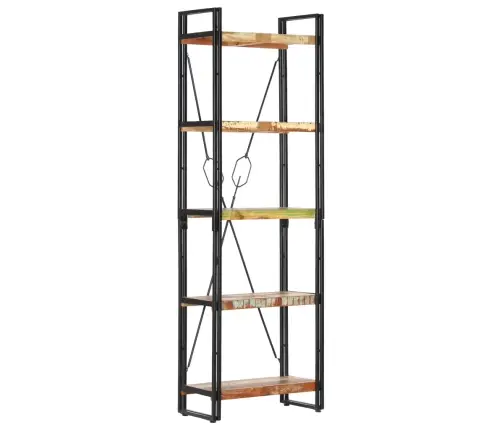 Grāmatu Skapis, 5 Plaukti, 60X30X180 Cm, Pārstrādāts Masīvkoks Vidaxl