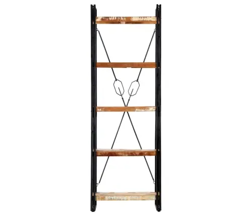 Grāmatu Skapis, 5 Plaukti, 60X30X180 Cm, Pārstrādāts Masīvkoks Vidaxl