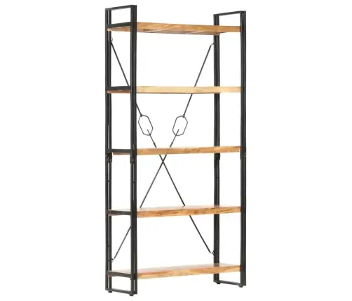 Grāmatu Skapis, 5 Plaukti, 90X30X180 Cm, Akācijas Masīvkoks Vidaxl