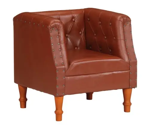 Atpūtas Krēsls, Brūna Dabīgā Āda Vidaxl