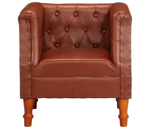 Atpūtas Krēsls, Brūna Dabīgā Āda Vidaxl