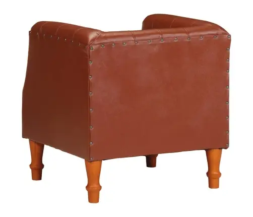 Atpūtas Krēsls, Brūna Dabīgā Āda Vidaxl