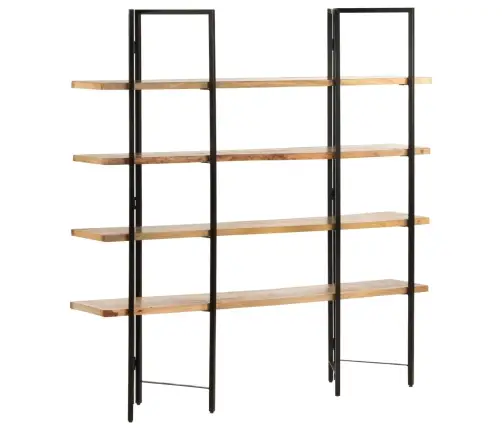 Knygų Spinta, 4 Aukštų, 160X35X160cm Mango Medienos Masyvas