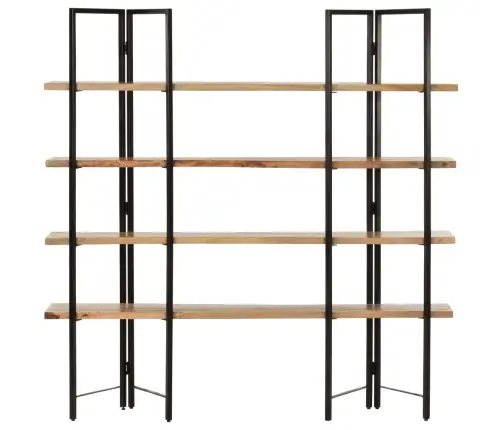 Knygų Spinta, 4 Aukštų, 160X35X160cm Mango Medienos Masyvas