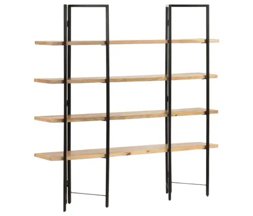 Knygų Spinta, 4 Aukštų, 160X35X160cm Mango Medienos Masyvas