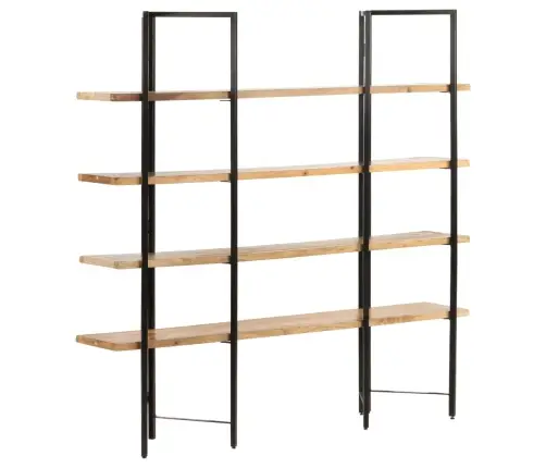 Knygų Spinta, 4 Aukštų, 160X35X160cm Mango Medienos Masyvas