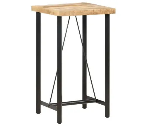 Bāra Galds, 60X60X107 Cm, Neapstrādāts Mango Koks Vidaxl