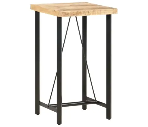 Bāra Galds, 60X60X107 Cm, Neapstrādāts Mango Koks Vidaxl