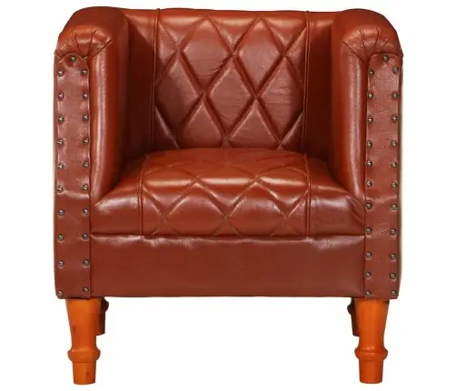 Krėslas, Rudos Spalvos, Tikra Ožkos Oda