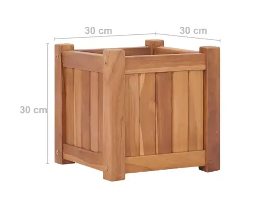 Augstā Puķu Kaste, 30X30X30 Cm, Masīvs Tīkkoks Vidaxl