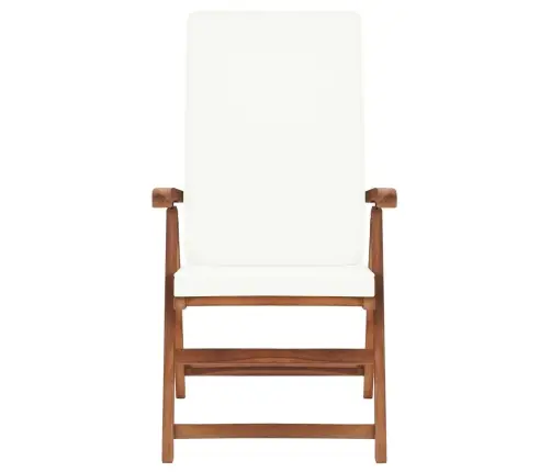 Atgāžami Dārza Krēsli Ar Spilveniem, 2 Gab., Masīvs Tīkkoks Vidaxl