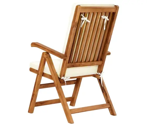 Atgāžami Dārza Krēsli Ar Spilveniem, 2 Gab., Masīvs Tīkkoks Vidaxl