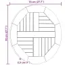 Galda Virsma, 2,5 Cm, 70 Cm, Apaļa, Masīvs Tīkkoks Vidaxl