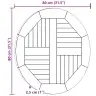 Galda Virsma, 2,5 Cm, 80 Cm, Apaļa, Masīvs Tīkkoks Vidaxl