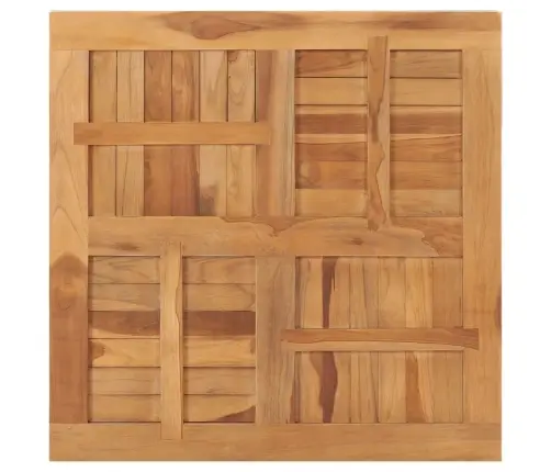 Galda Virsma, 80X80X2,5 Cm, Kvadrāta Forma, Masīvs Tīkkoks Vidaxl