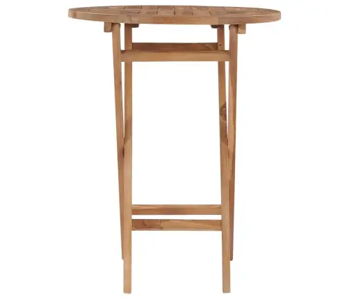 Sulankstomas Sodo Stalas, 60cm Tikmedžio Medienos Masyvas