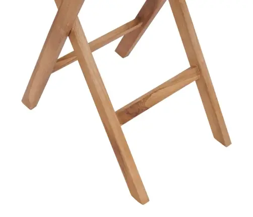 Sulankstomas Sodo Stalas, 60cm Tikmedžio Medienos Masyvas