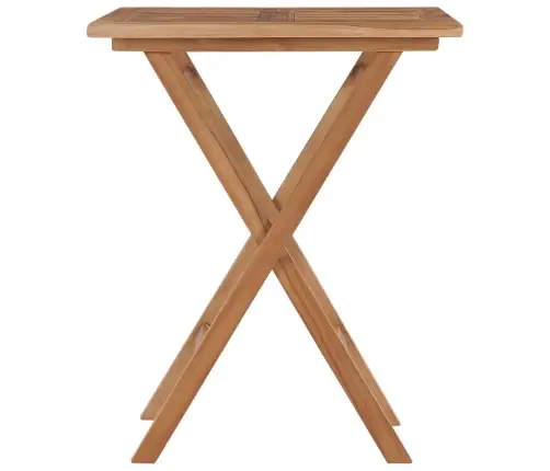 Sulankstomas Sodo Stalas, 60X60X75cm Tikmedžio Masyvas