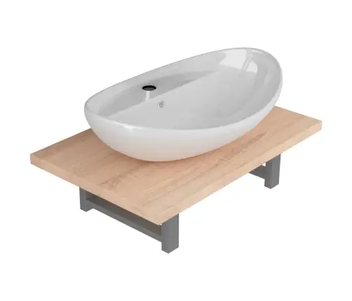 Divdaļīgs Vannasistabas Mēbeļu Komplekts, Ozolkoka Krāsa Vidaxl