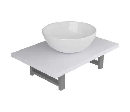 Vonios Kambario Baldų Komplektas, 2D., Baltas, Keramika Vonios Kambario Baldų Komplektas, 2D., Baltas, Keramika