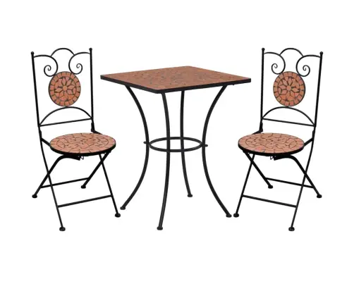 3-Kohaline Bistrookomplekt, Keraamilised Plaadid, Terrakota