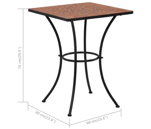 3-Kohaline Bistrookomplekt, Keraamilised Plaadid, Terrakota