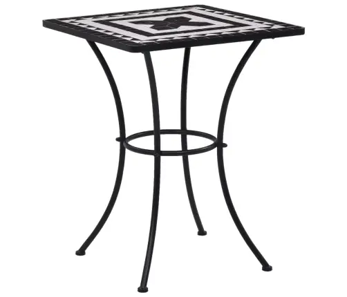 Mozaikinis Bistro Baldų Komplektas, 3D., Juoda/Balta, Keramika
