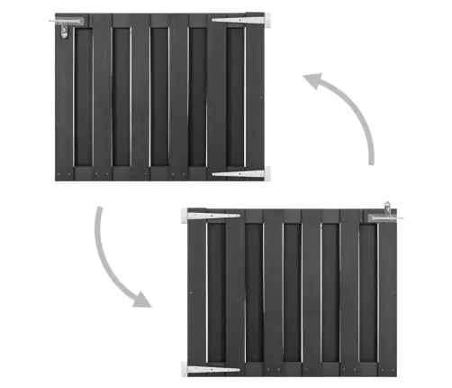 Dārza Vārti, Wpc, 100X80 Cm, Pelēki Vidaxl