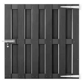 Dārza Vārti, Wpc, 100X100 Cm, Pelēki Vidaxl