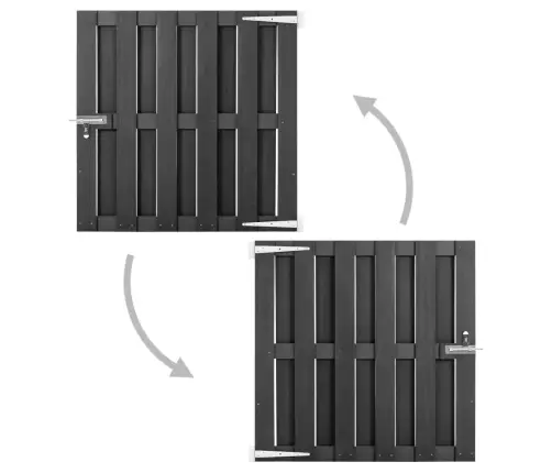 Dārza Vārti, Wpc, 100X100 Cm, Pelēki Vidaxl