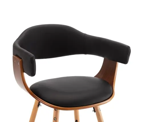 Valgomojo Kėdės, 6Vnt., Juodos Spalvos, Dirbtinė Oda Ir Mediena Valgomojo Kėdės, 6Vnt., Juodos Spalvos, Dirbtinė Oda Ir Mediena