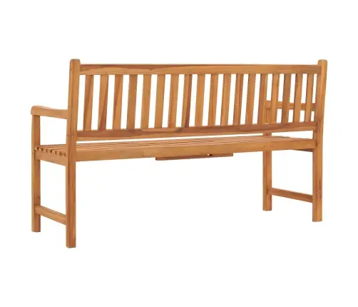 Trīsvietīgs Dārza Sols Ar Galdiņu, 150 Cm, Masīvs Tīkkoks Vidaxl
