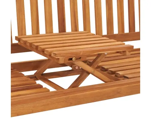 Trīsvietīgs Dārza Sols Ar Galdiņu, 150 Cm, Masīvs Tīkkoks Vidaxl