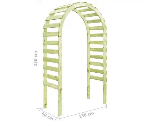 Dārza Pergola, 130X60X230 Cm, Impregnēts Priedes Koks Vidaxl