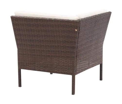 6-Daļīgs Dārza Atpūtas Mēbeļu Komplekts Ar Matračiem, Brūns Pe Vidaxl