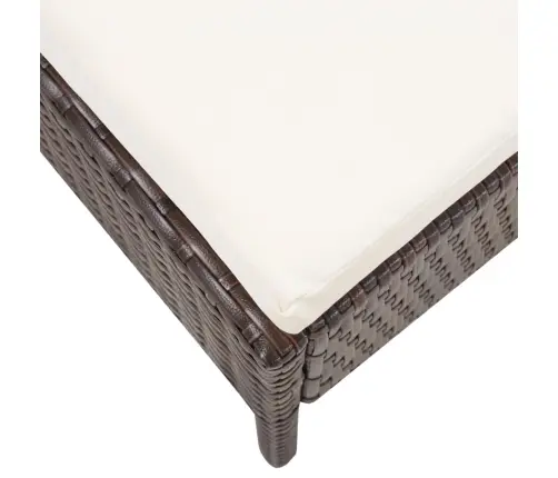 Sodo Sofos Komplektas Su Pagalvėlėmis, 5 Dalių, Rudas, Ratanas