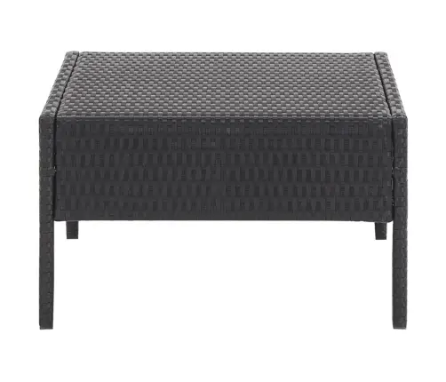 Sodo Sofos Komplektas Su Pagalvėlėmis, 5 Dalių, Juodas, Ratanas